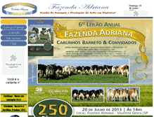 Tablet Screenshot of fazendaadriana.com.br